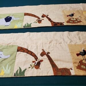 Handmade Nature Themed Nursery Curtains Set Of 2 14×86